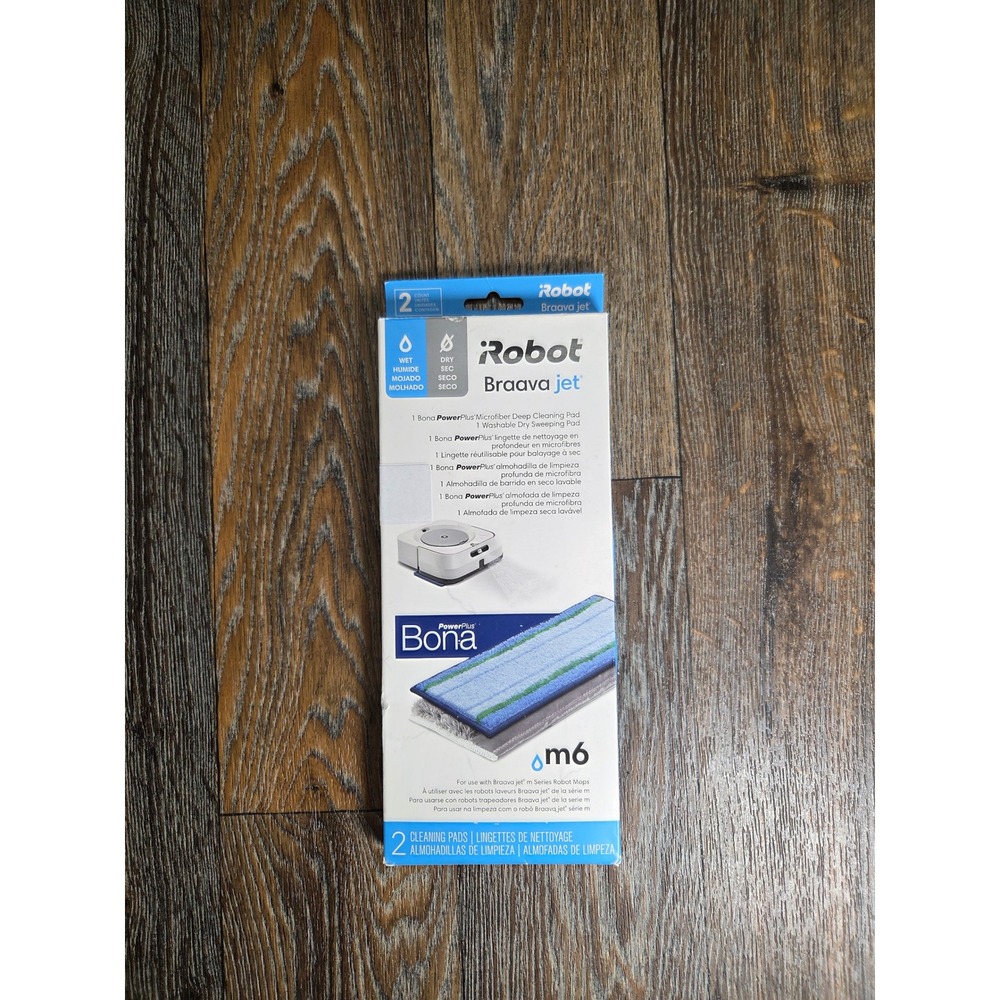 iRobot Braava jet m6 Bona PowerPlus Microfiber Wet & Dry Cleaning Pads 2-Pack
